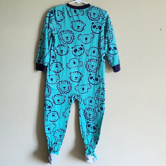 Carter's Animal Outline Knit Sleeper Footed Pajamas Toddler Boy Size 3T - Picture 3 of 5
